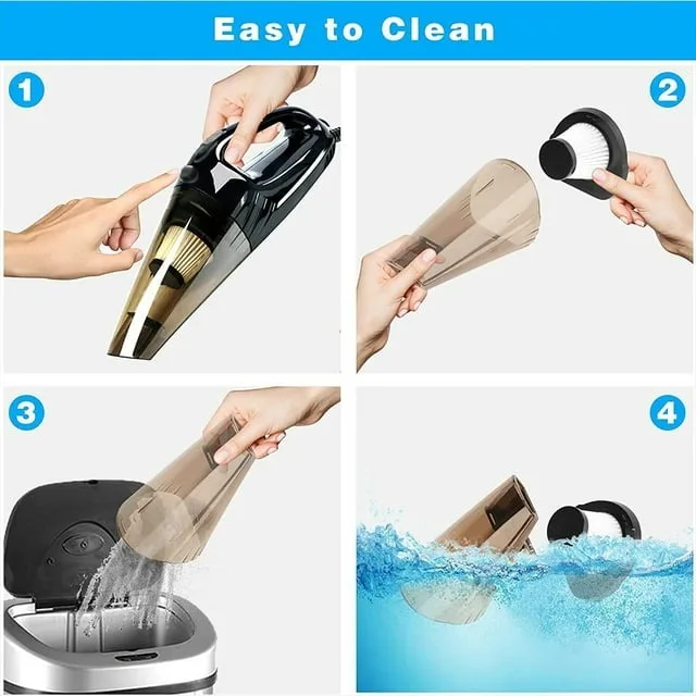 Mini ABS Multifunctional Household Car Vacuum Cleaner Convenient Wireless Wet and Dry Dust Collector for Small Car Cleaning