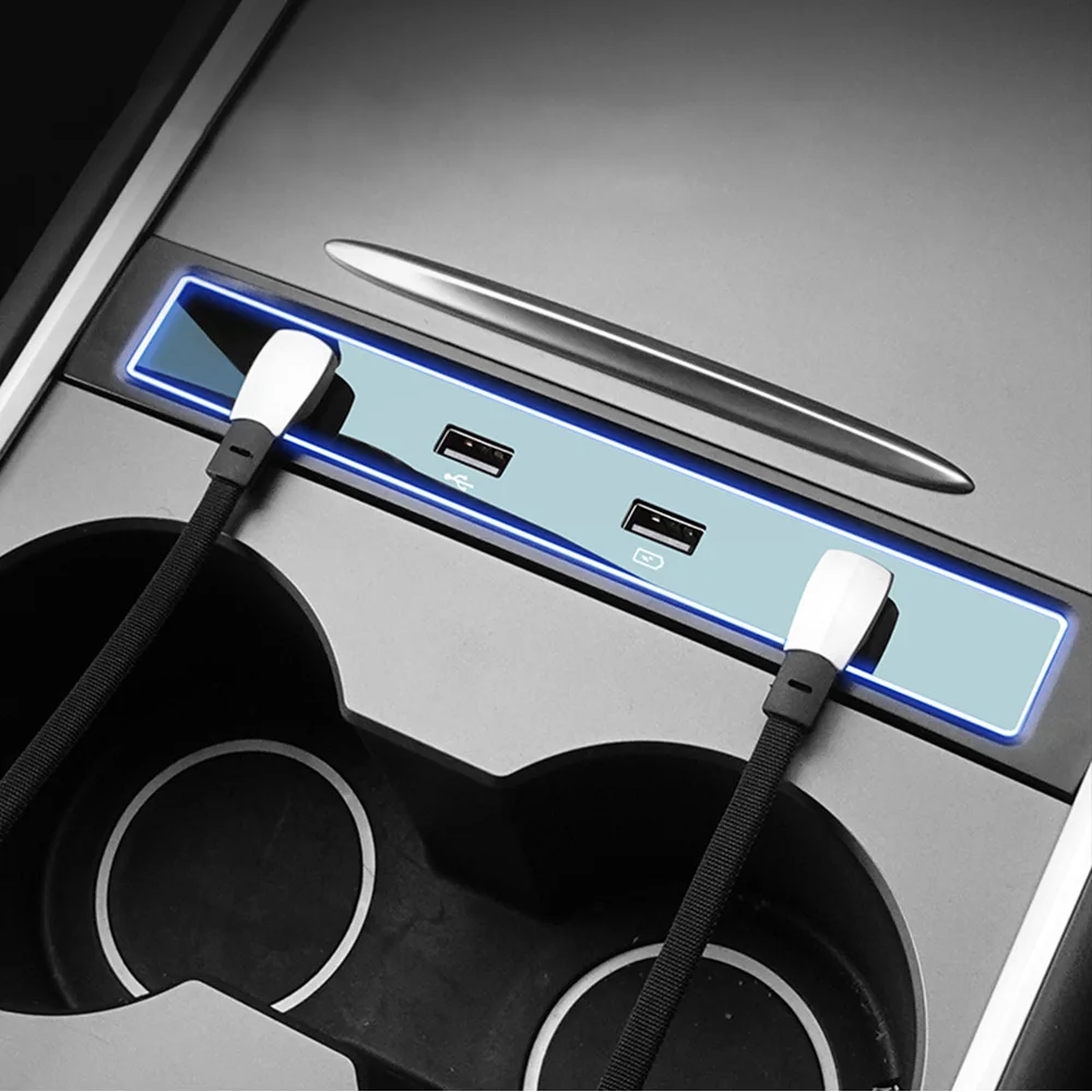 Tesla Model 3 Y Center Console USB HUB Adapter 4 in 1 USB Center Console Smart Sensor for Tesla