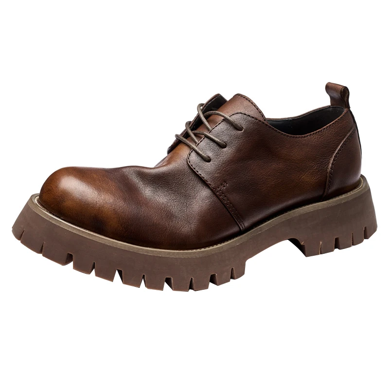 Italian quality tresemme botanique mens official leather shoes Comfortable soft bottom man cowboy shoes brown leather shoes