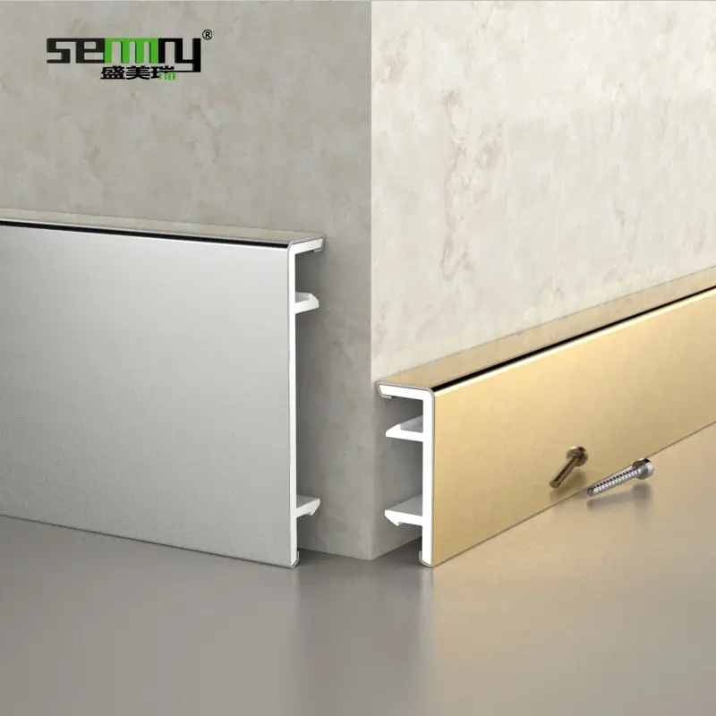 Stainless Steel Skirting Profiles High Quality Baseboard anodizing corner tile trim