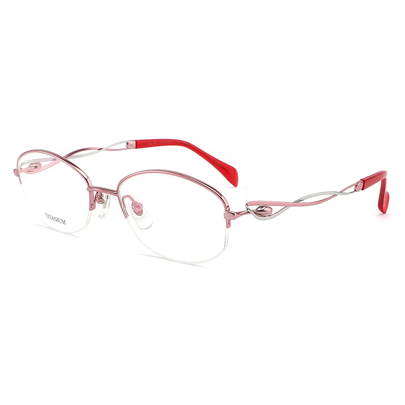 High End Uniquely Designed Women Colorful Titanium Eyewear Optical Frame