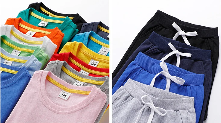 2025 летние комплекты повседневной одежды для мальчиков и девочек детский хлопковый спортивный костюм с коротким рукавом футболка шорты принтом комплект из двух предметов