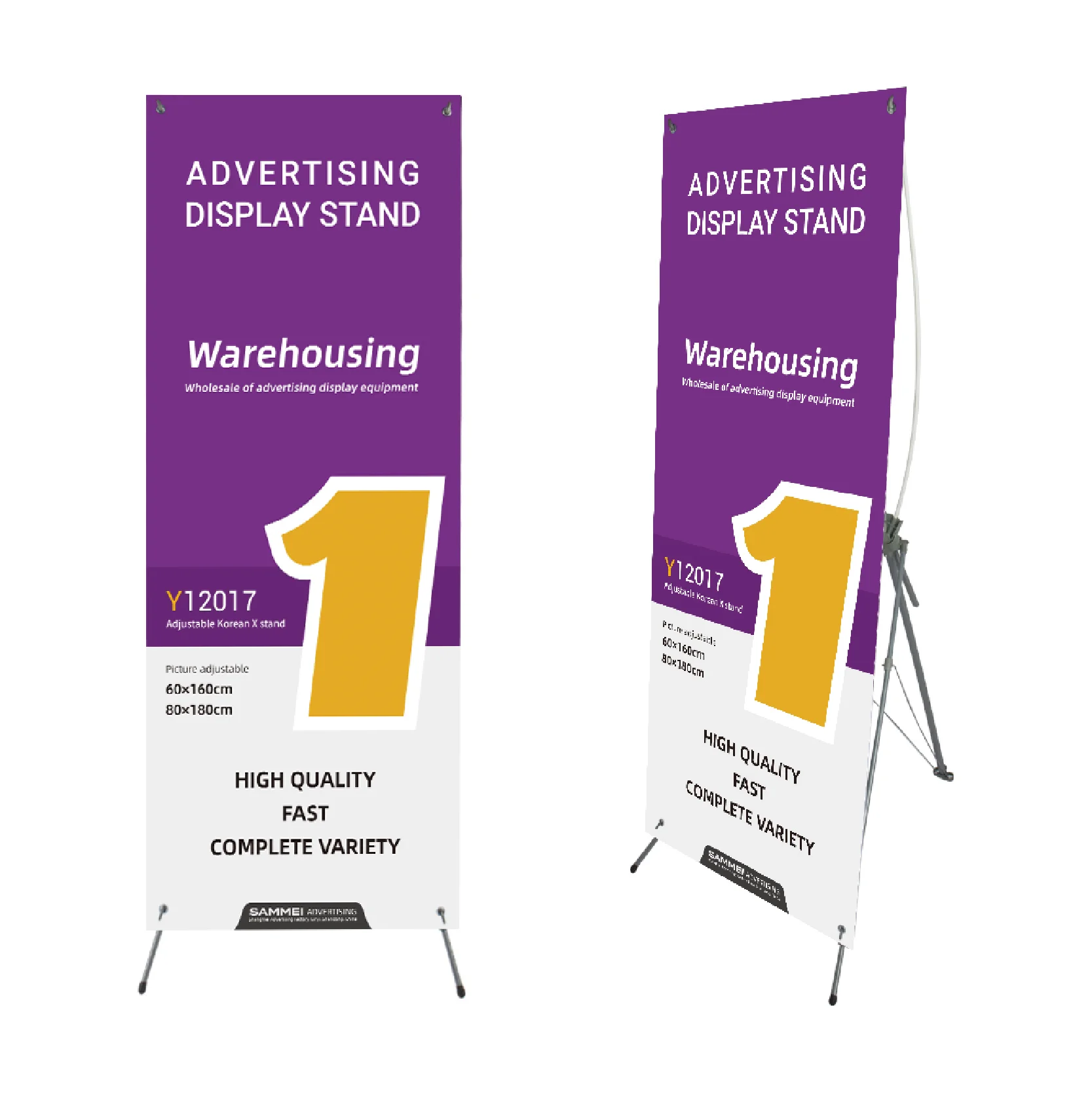 China Factory Good Quality Advertising Adjustable Korean Style X Banner Stand