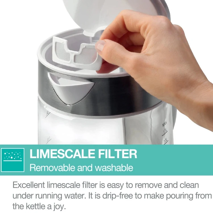 371377 CE/GS 1.7l verified suppliers modern bouilloire electrique rosh oem glass electric kettle for tea