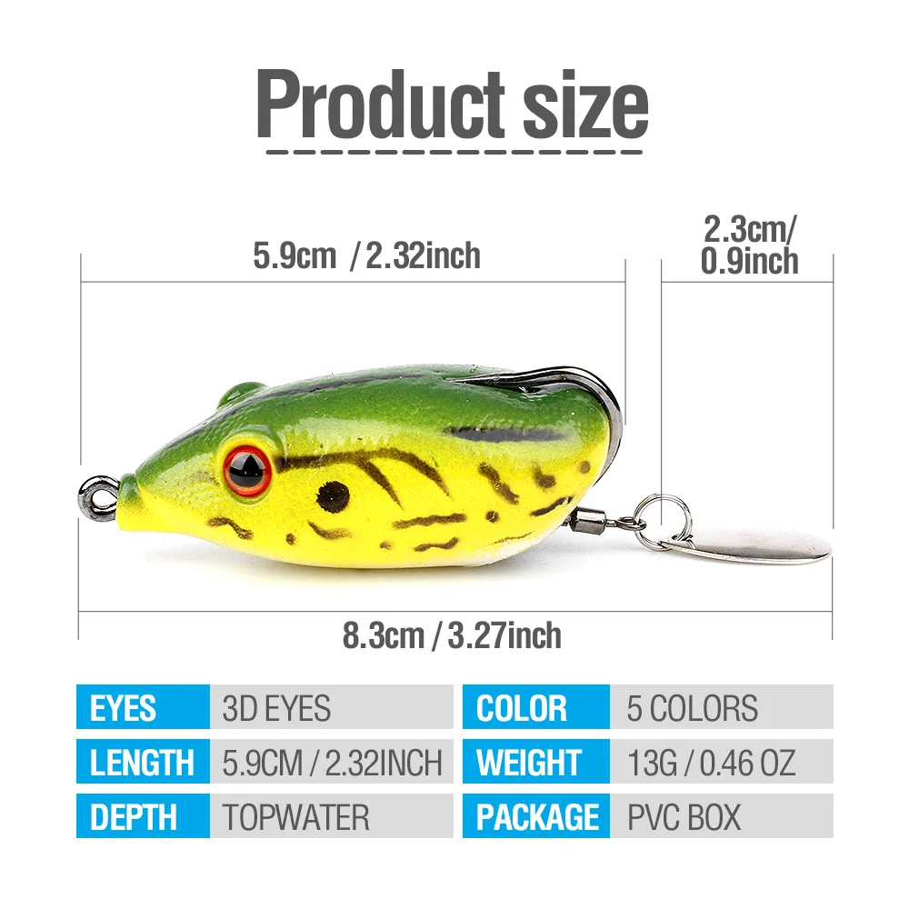 14g Topwater Wobblers Minnow Crankbaits Fly Fishing Artificial Insect with thailand snakehead plastic Soft Frog Fishing Lures