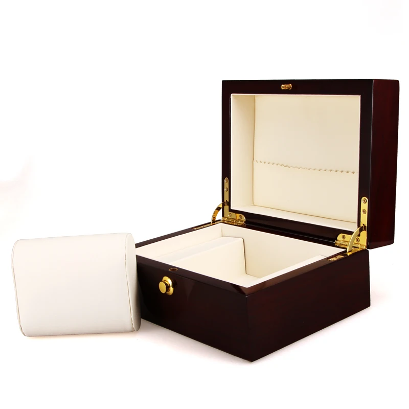 Custom Sale Most Popular Products Luxury Wooden Watch Case Single Slot Black Watch Box With Round Lock