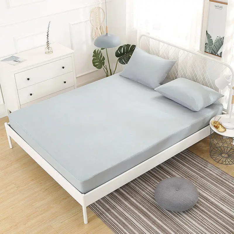 Solid Color Basic Waterproof mattress protector Smooth Mattress Protector for Home/Hotel