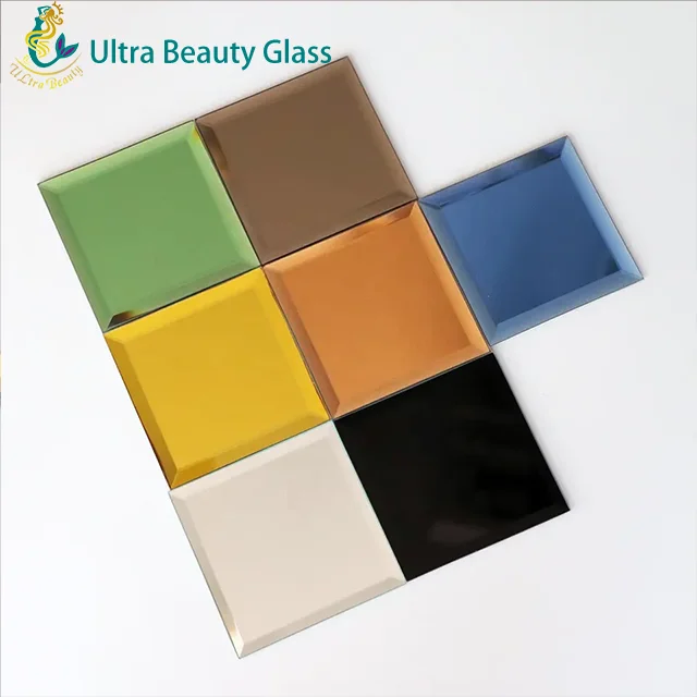 Quality grey bronze colored mirror glass sheet for decorative