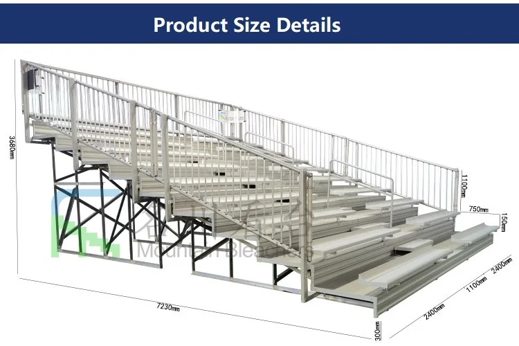 Transportable tribune swimming pool bleachers easy install stainless grandstand stadium tribune baja luar tribun