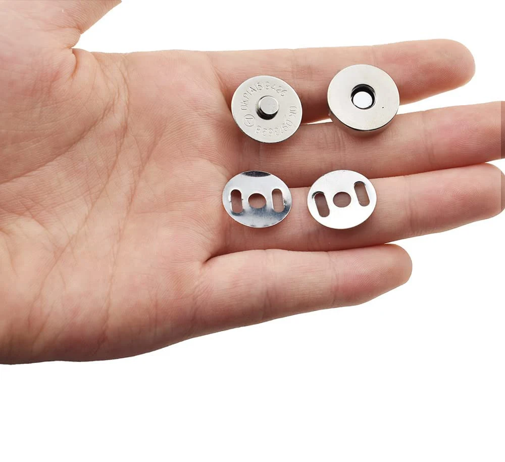 Flatback Round Strong Magnet Snap Metal Magnetic Button