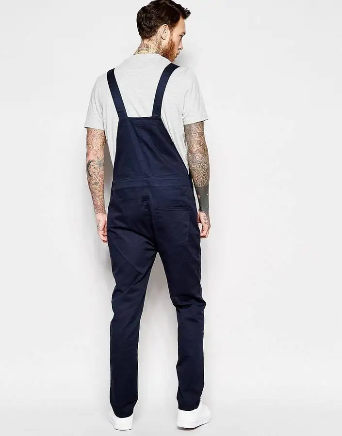 Wholesale New Fashion Overalls Trousers Denim Suspenders Black Dungaree Jeans Stylish Jeans Pant For Men