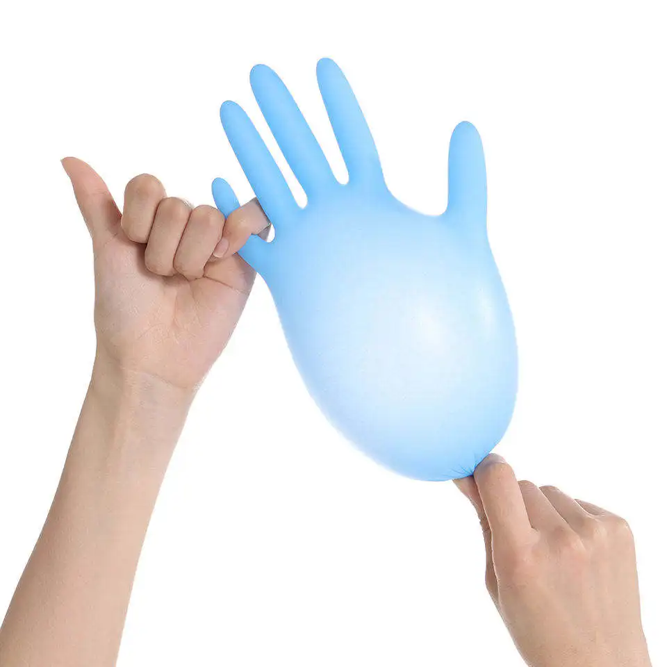 Disposable Blue Nitrile Gloves With Logo China Manufacturer Free Powder Dental Examination Gloves