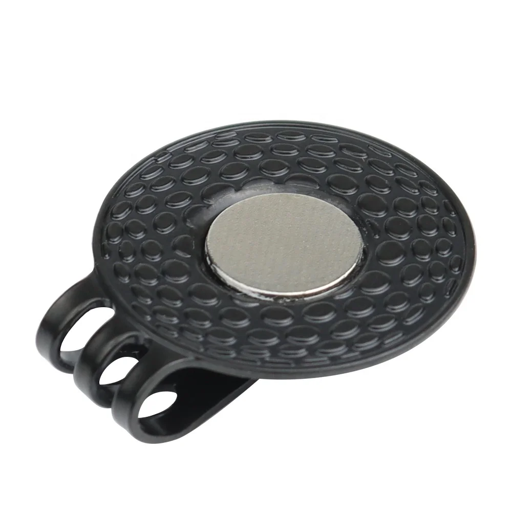 Hot Selling Golf Ball Marker Hat Clip Blank Round Shaped Standard Hat Clips Golf Ball Marker Holder