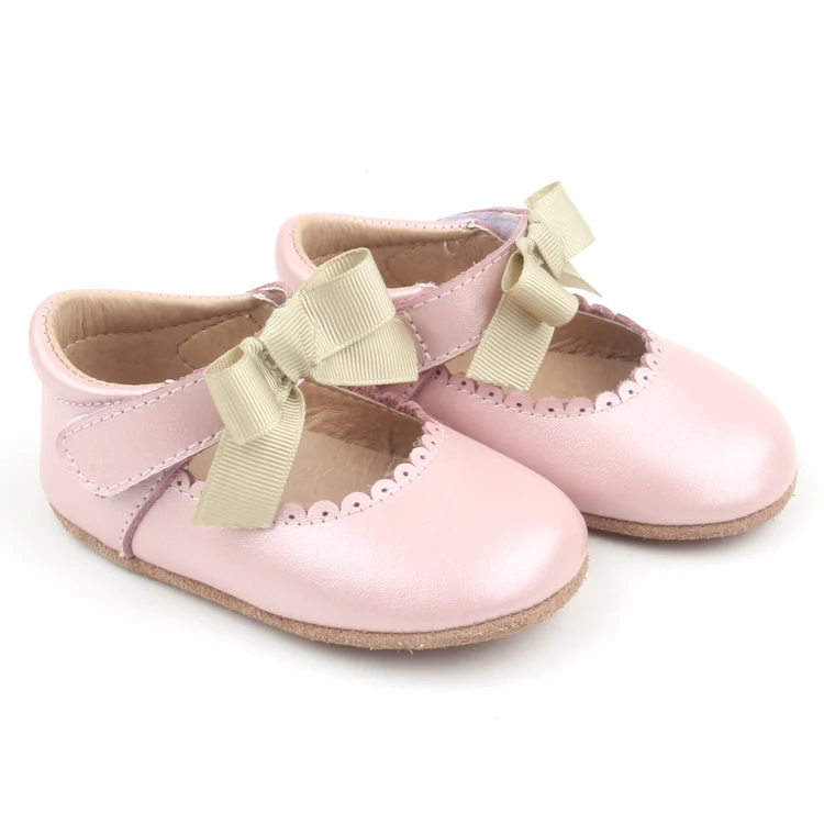 Cute Bow Cheap Tbar Shoes Wholesale Top Quality Genuine Leather Baby Dress Shoes
