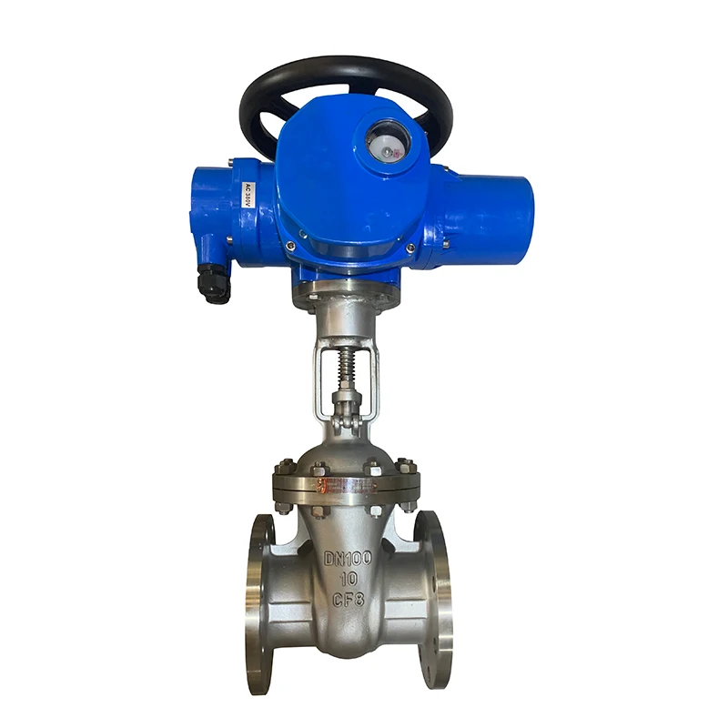 4 inch CF8M Double Flanged Multi Turn Electric Actuator Motorized Water Gate Valve