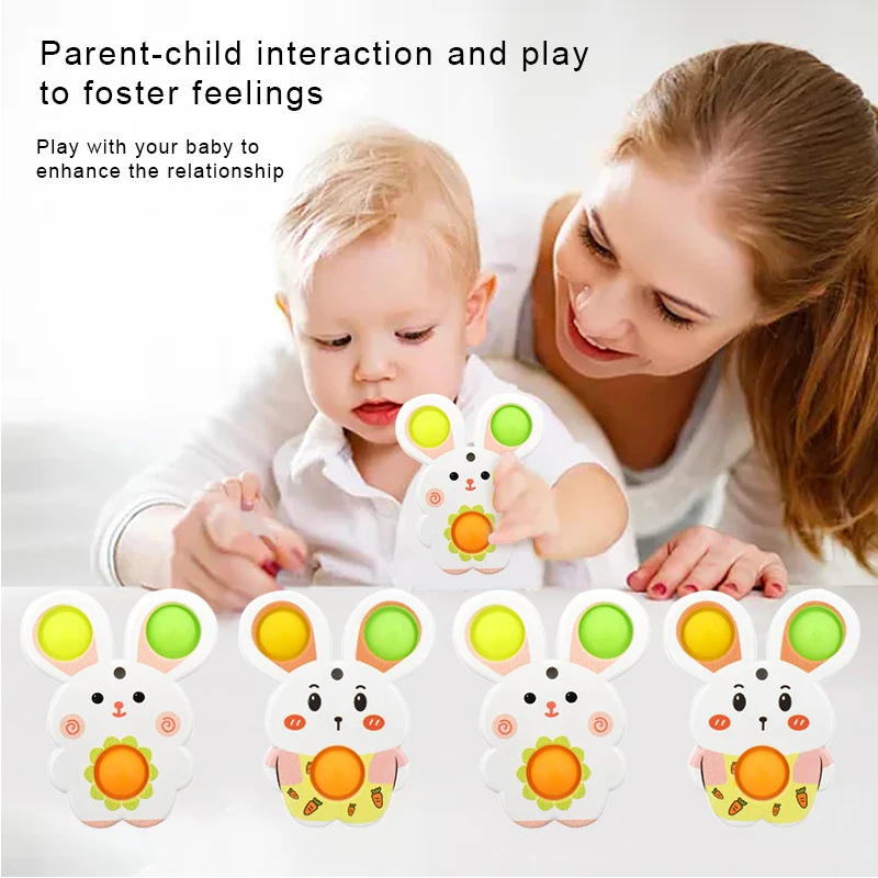 2022 Ostern Mainan Anak Kids Anti Stress Fidget Sensory Easter Bunny Egg Bubble Toys