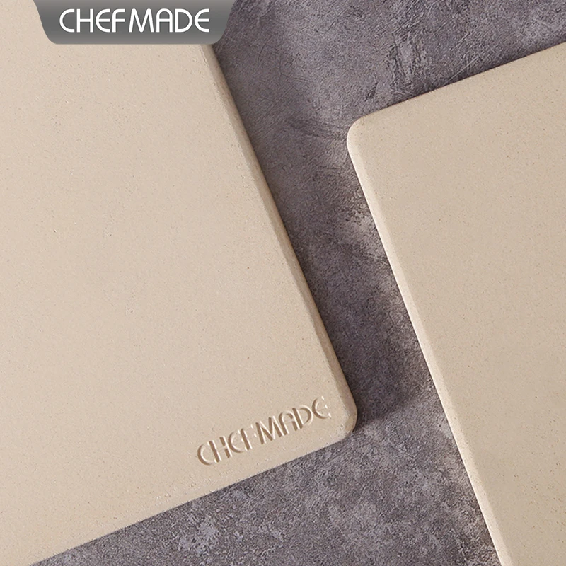 CHEFMADE Rectangular Square Round Cordierite Pizza Oven Baking Pan With Colorbox