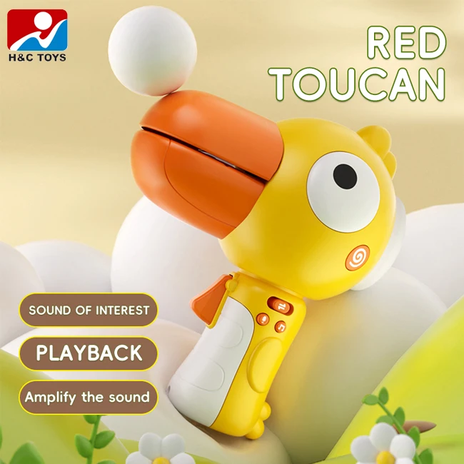 Cartoon big mouthed bird loudspeaker recording toys electric voice microphone toy for kids