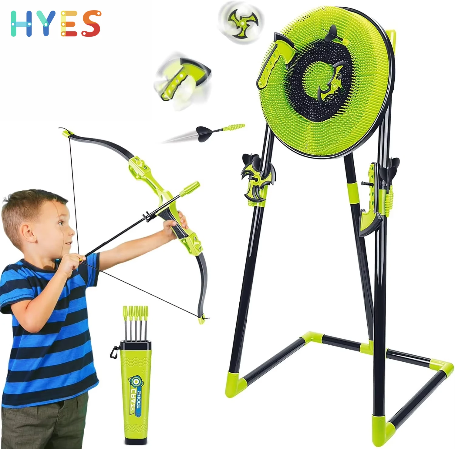 Huiye 4 In 1 Throwing Target Set For Kids Professional Dartboard Shooting Sport Toy With Accessories Funny Outdoor Children Toys
