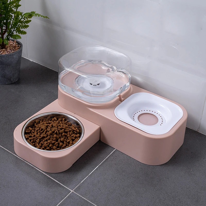 2 in 1 Automatic Pet Feeder Multifunctional Dog Cat Water Drinking Fountain Water Drinker Dispenser