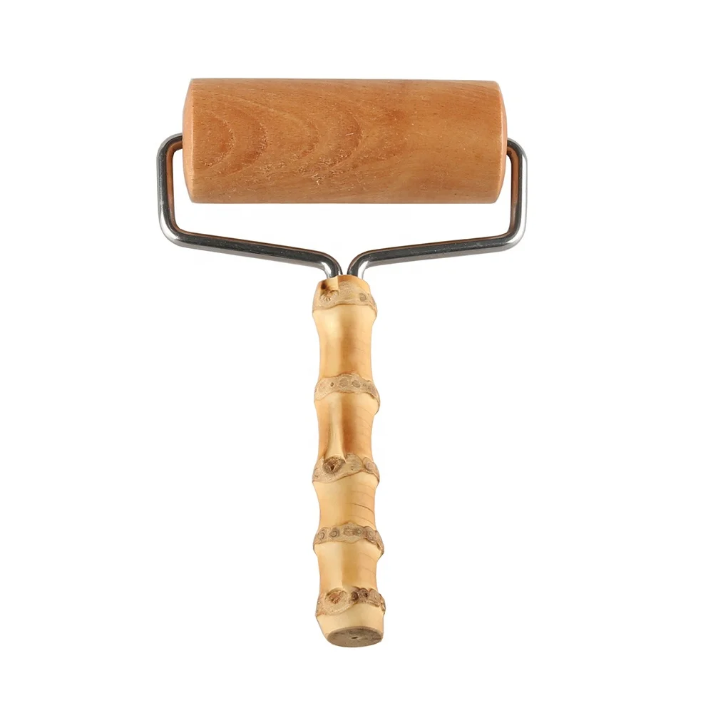 Kitchen Baking Tool Wooden Bamboo Root Handle Pie Pasta Cookies Dumplings Noodle Pressing Pastry Pizza Dough Roller Rolling Pin