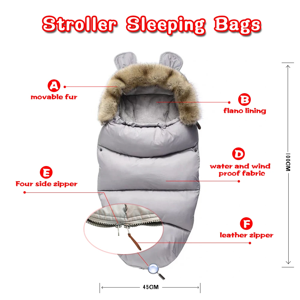 
New Design baby stroller baby sleeping bag winter footmuff for stroller 