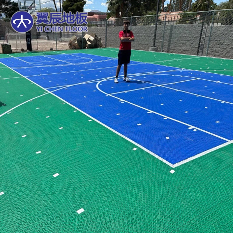 Multi basketball pickleball system basketball court sports flooring tiles