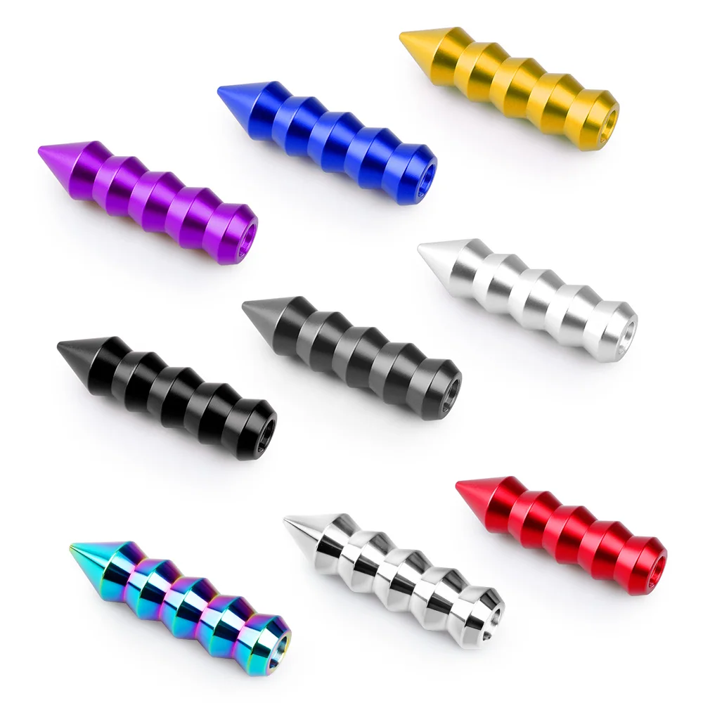 M18*1.5 Shifter Lever Knob Gear Universal Aluminum Pointed End Cone 146MM Gear Shift Knob Bamboo Style With Three Adapter