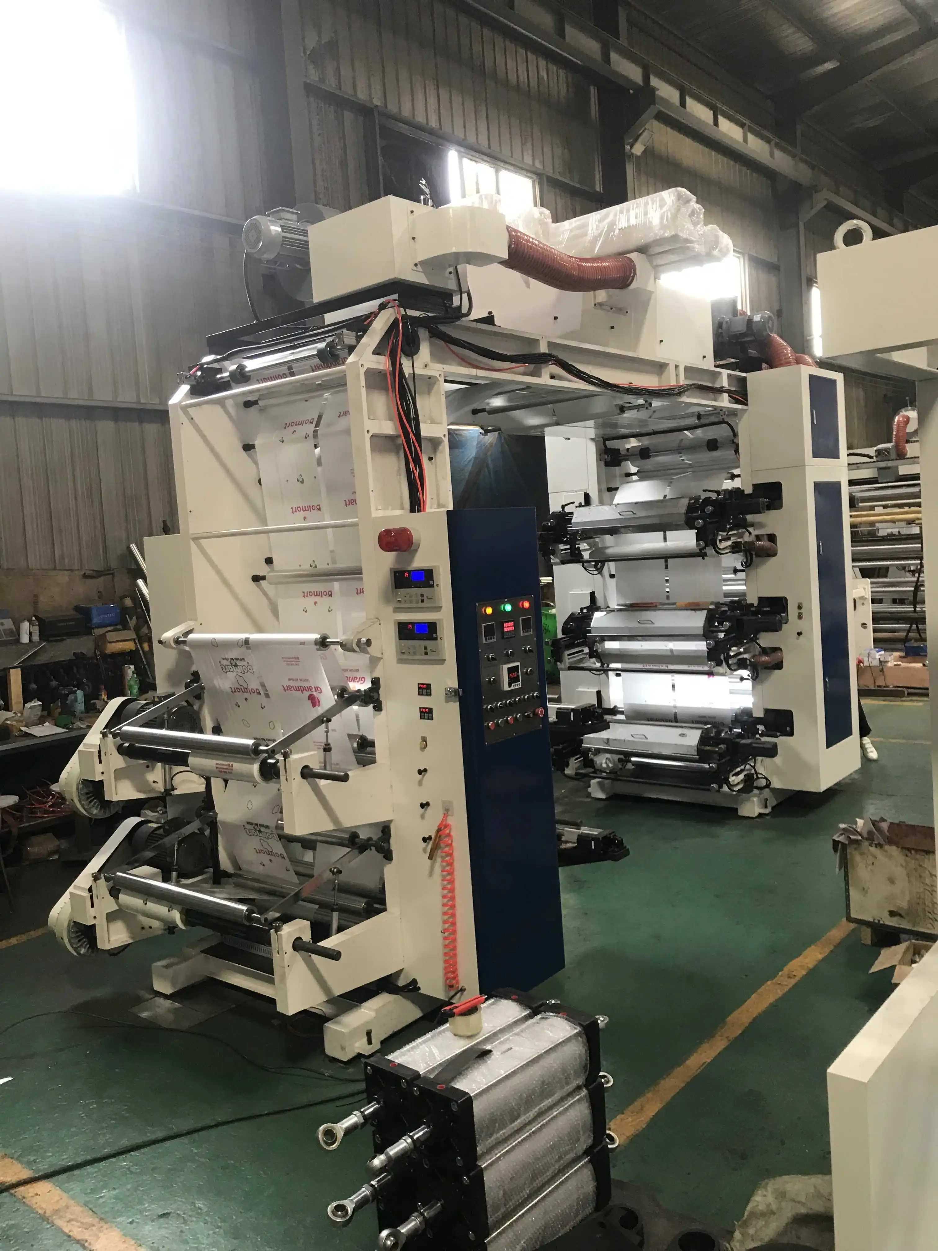 high speed PE film paper  nonwoven 6 color flexo printing machine