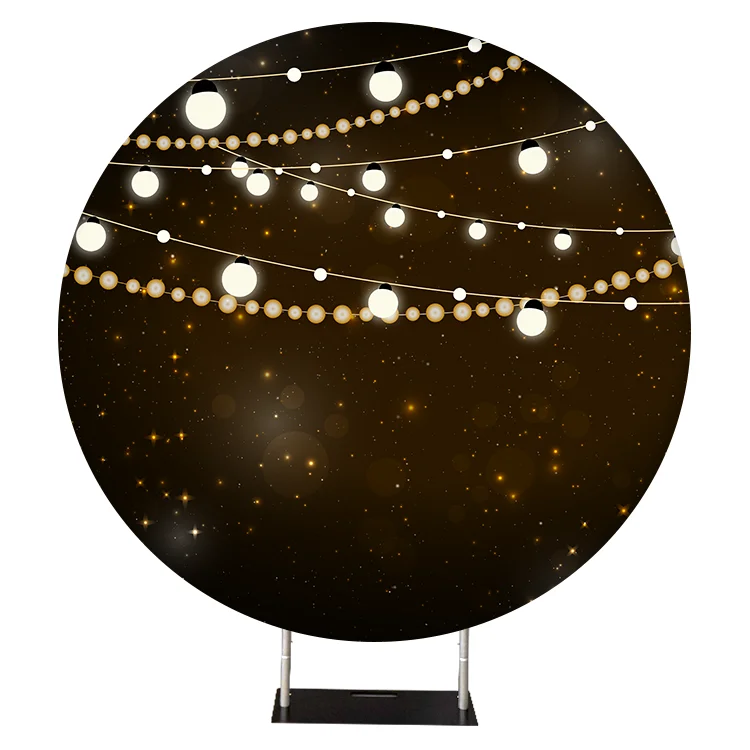 2022 fashion 6.6ft custom photo booth wedding round circle backdrop stand