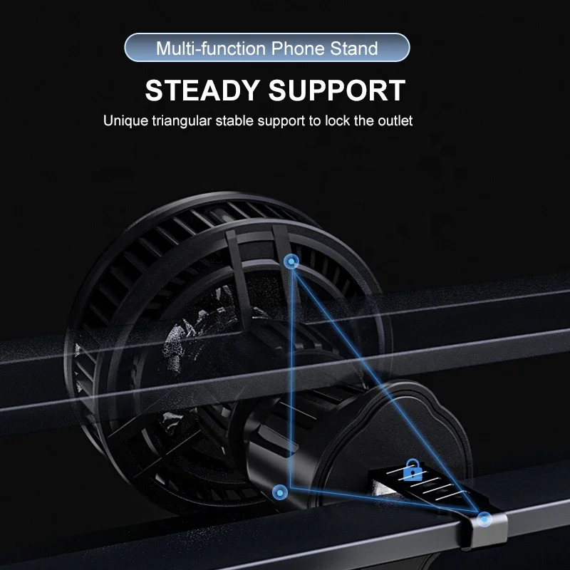 JC01 15W QI 1.0 Wireless Charger Magnetic Phone Holder with Radiator for Car Mobile Car Mount Combination