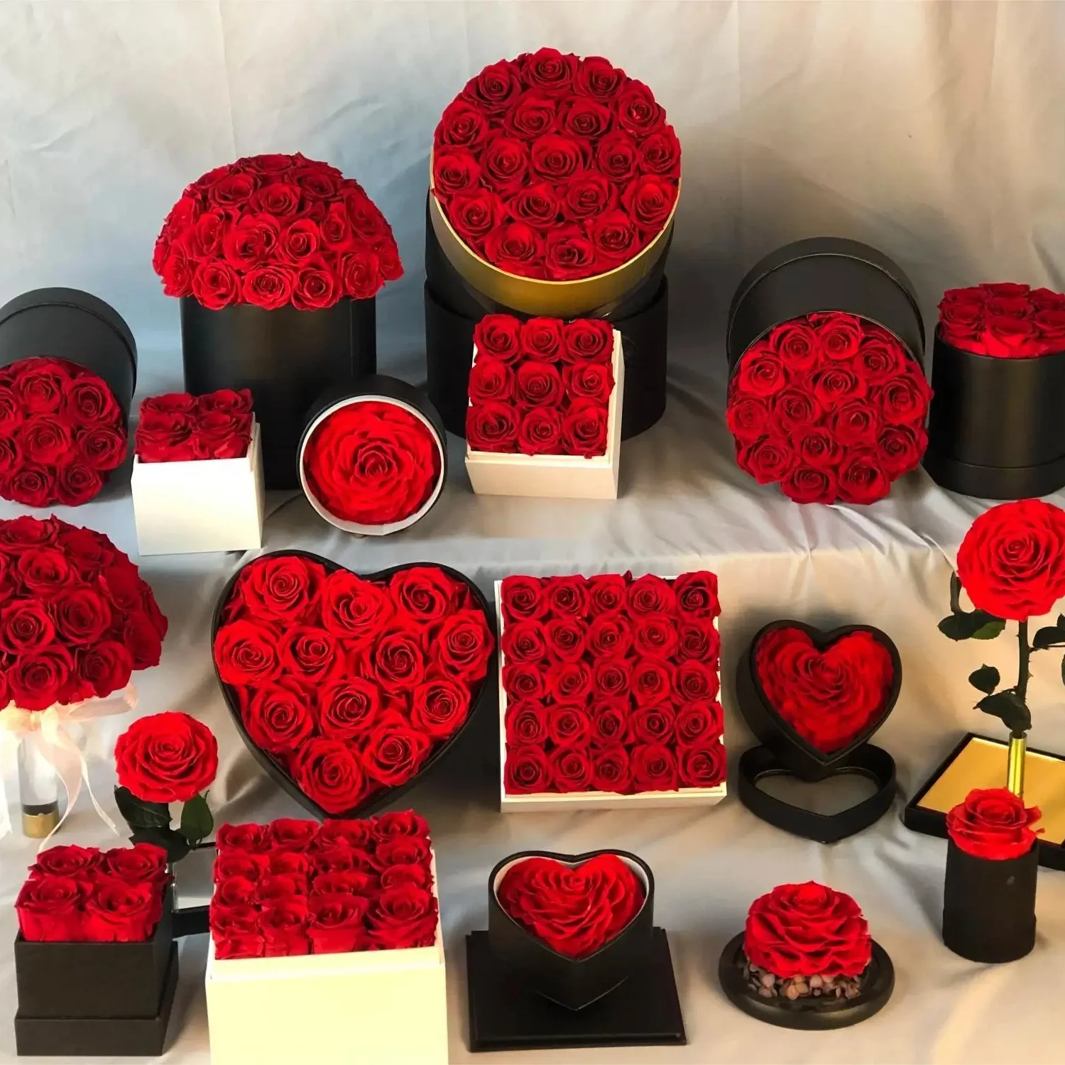 Индивидуальный логотип бессмертная Бесконечность вечная навсегда стабилизированная сохраненные Розы Подарочная коробка для ее годовщины подарок на день Святого Валентина
