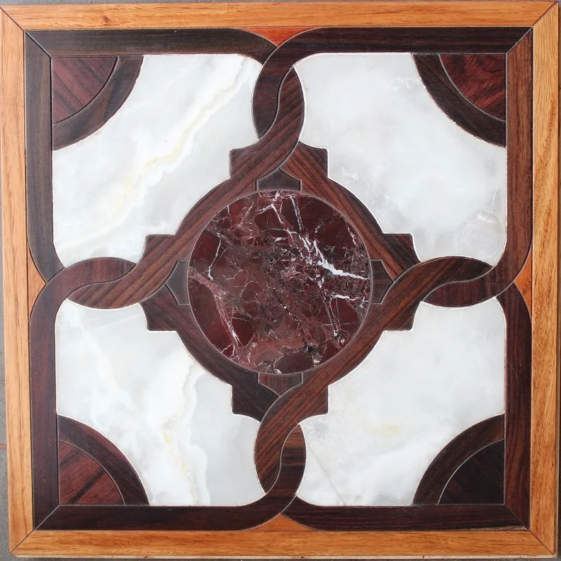 Jade inlaid art parquet wood flooring