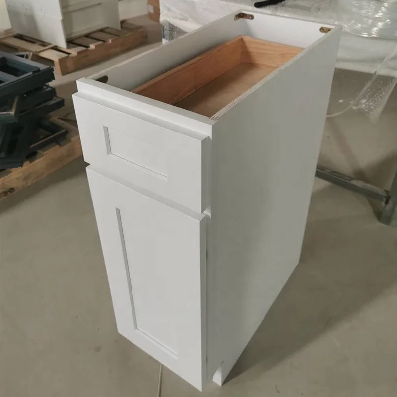 China factory RTA Wholesale Dovetail Drawer Cheap Solid Wood Blue Shaker Kitchen Cabinet