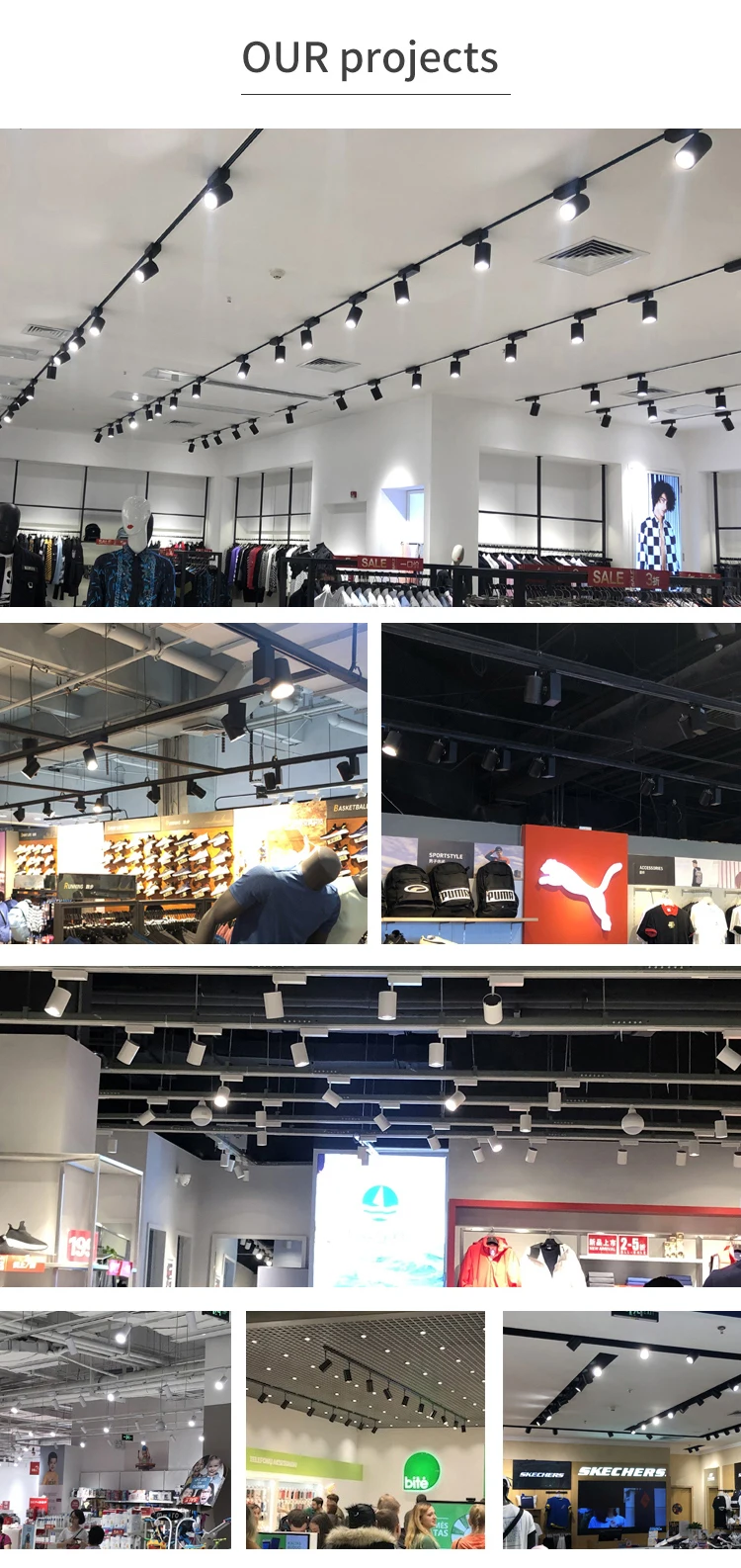 NEW design smart dimmable track spotlight 32w led commercialtrack light with 5 years warranty