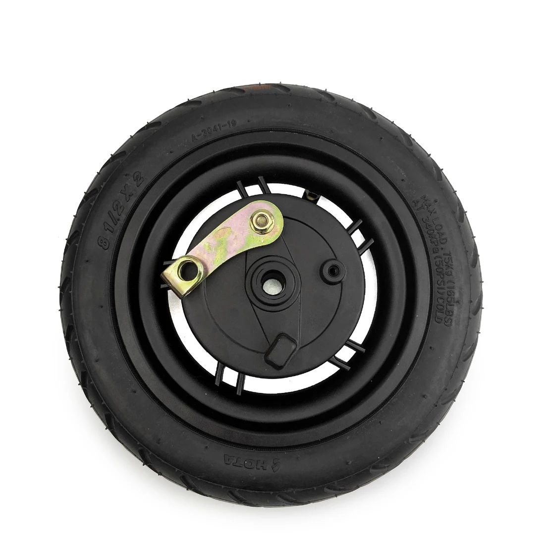 8 1/2 x 2 Drum Brake Wheel With Inner Tube For ELectric Scooter 8.5-inch Hub Brake Wheel With Bearing 6001 Axis Diameter 12mm