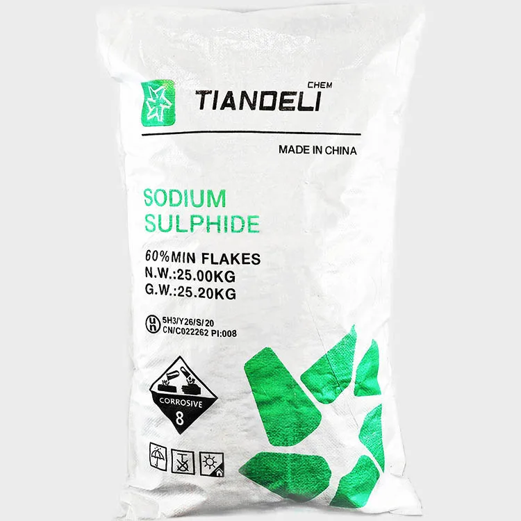  Promotional 50ppm Na2S red flakes tiandeli 60% min sodium