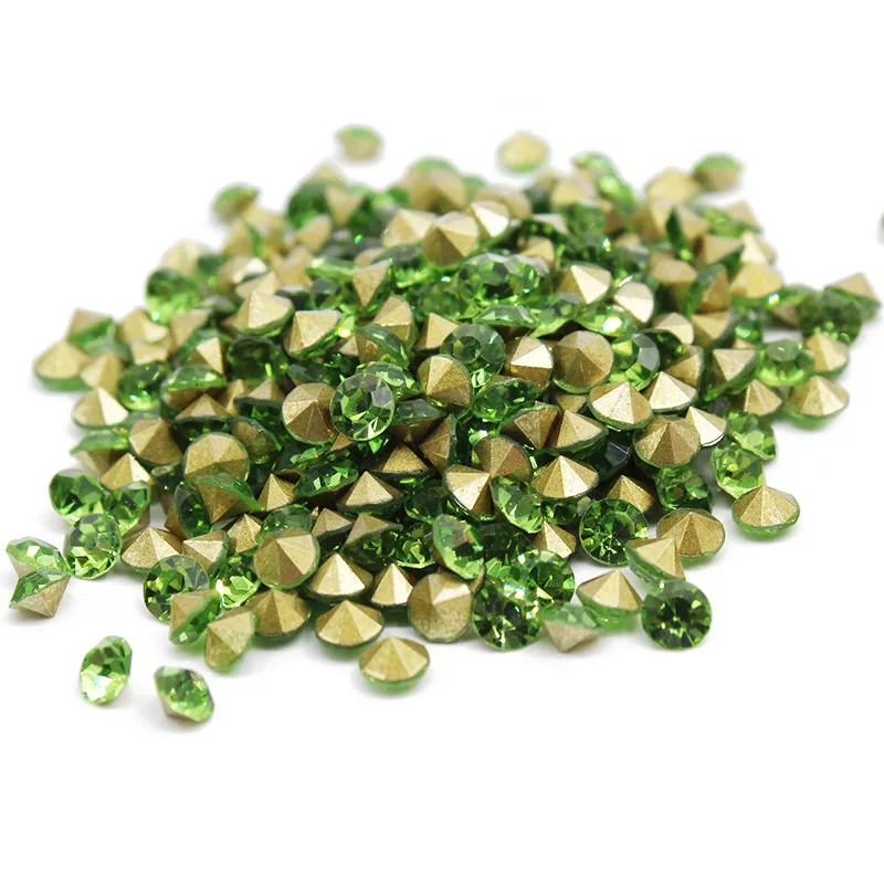 machine cutting chaton glass rhinestones colorful chaton point back rhinestone factory chaton rhinestones