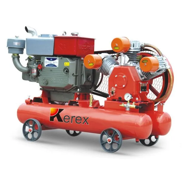 Высокое качество 15hp 20hp 25hp дизельный двигатель поршневой воздушный компрессор Горнодобывающий поршневой воздушный компрессор с баком 200L для продажи