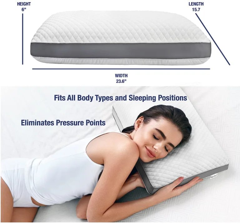 Gel Memory Foam Cooling Pillows Stomach Side Sleepers Orthopedic For Relaxed Sleeping Soft Pillows//