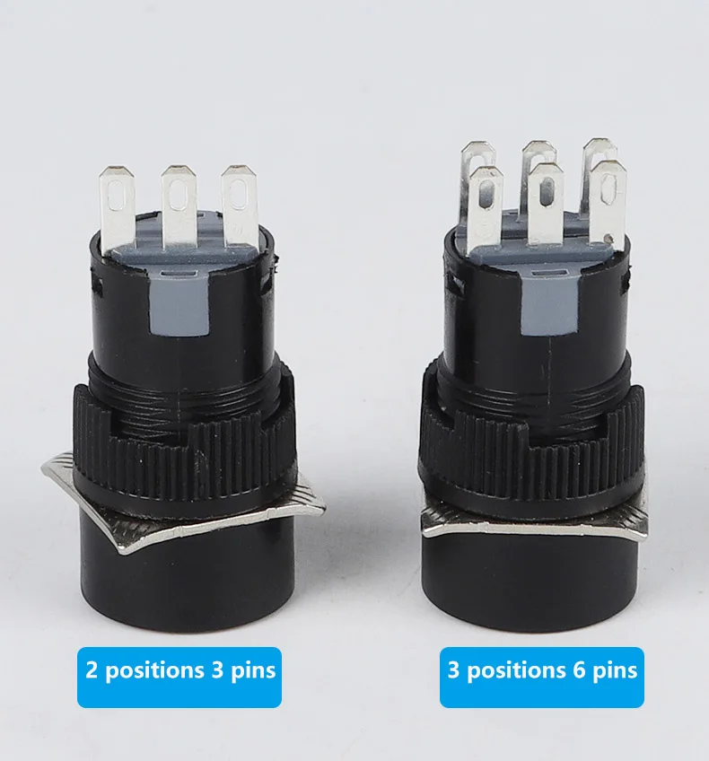 High Quality 16MM Key Switch 1NO1NC 2NO2NC Safety 2 / 3 Position Electronic Key Lock Switch
