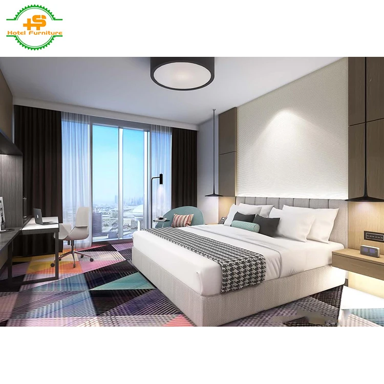 China OEM full hand made new designer hotel bedroom furniture sets (HS-N386)