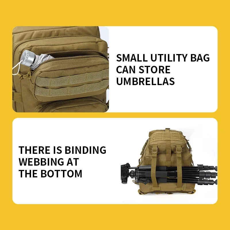 SABADO Tactical Backpack Molle Pouch Assault Pack Combat Backpack Trekking Camping Tactical Bag