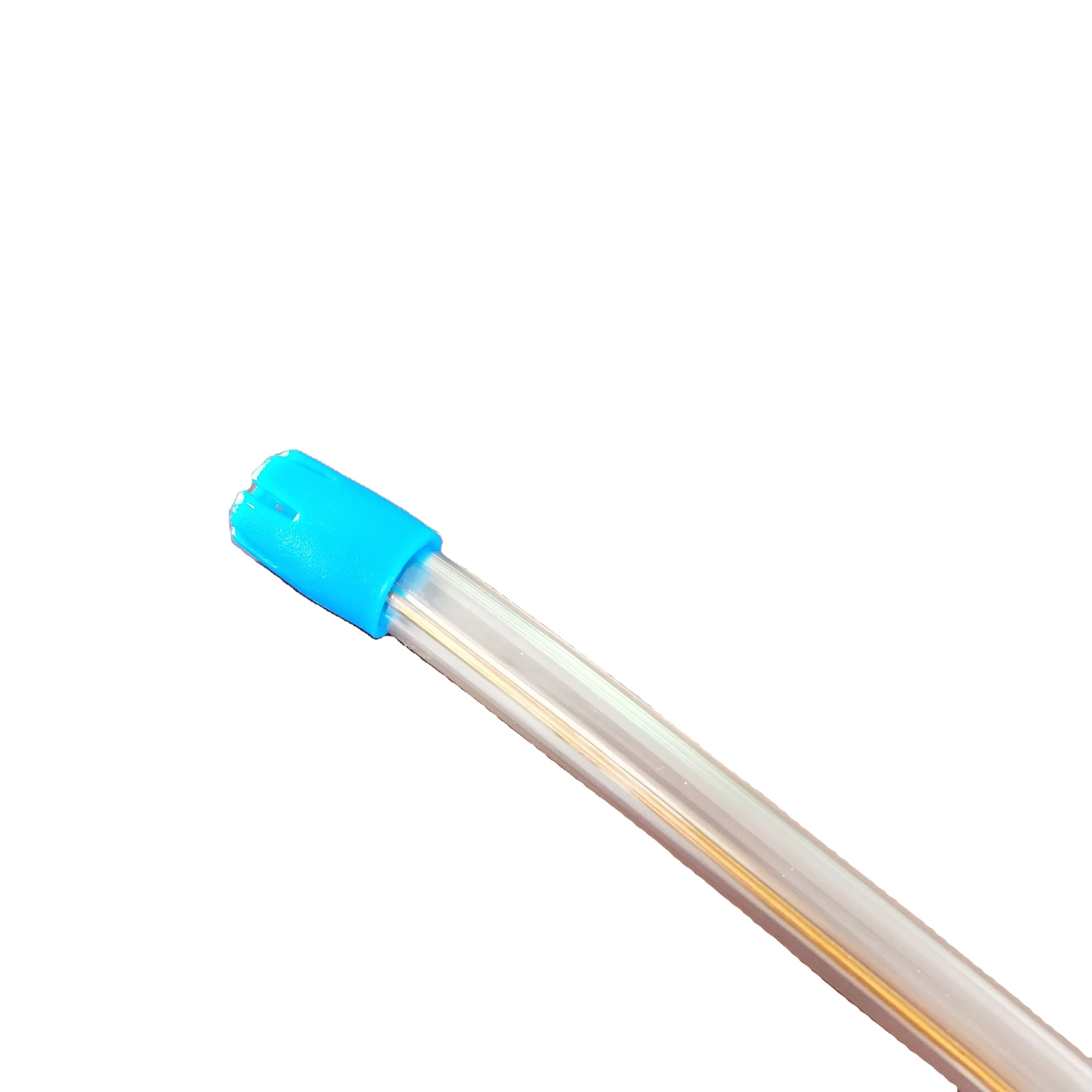 medical supplies dental pelotte saliva ejcctor transparent and blue 15 cm