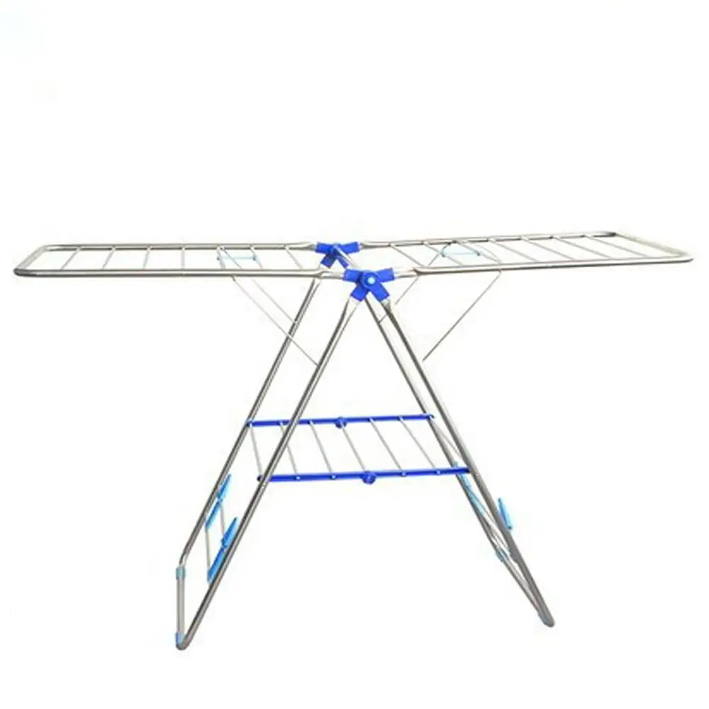 Portable Folding Stainless Steel Cloth Hanger For Shops Cloth Drying Rack