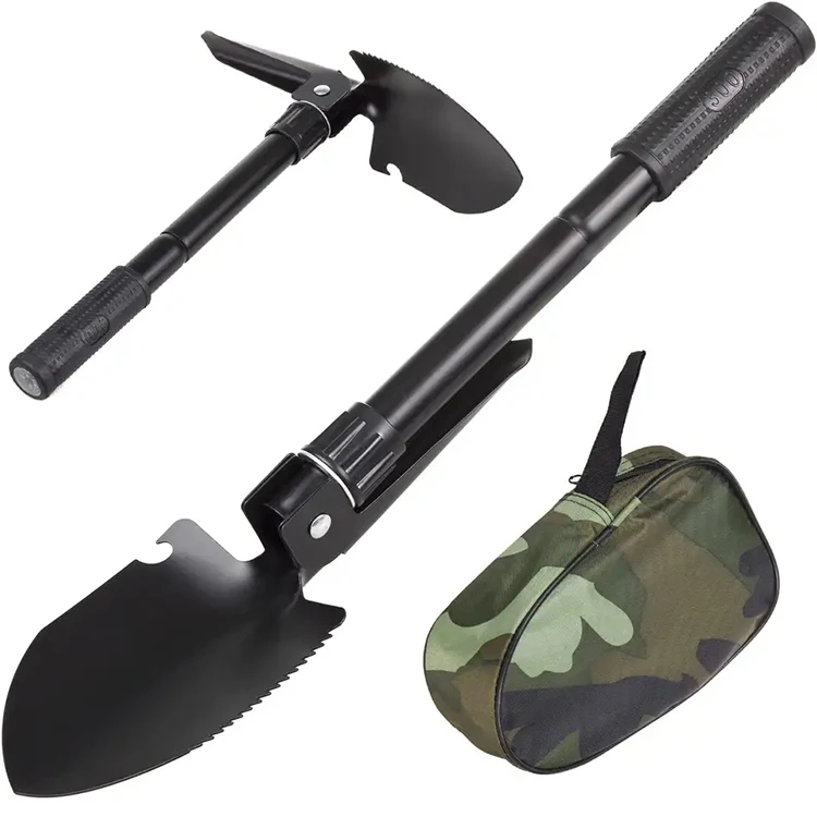 Portable Folding Shovel with Storage Bag Multifunctional Shovel Folding Shovel for Outdoor Camping Garden