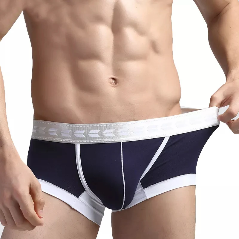 Elastic Woven Waistband U-Shaped Pour Solid Cotton Of Boxers For Man Sexy Men Underwear