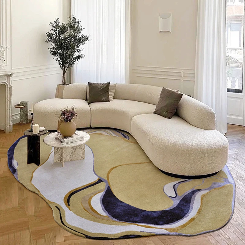Irregular Art Carpet Living Room Simple Modern Wool Designer Custom High-End Luxury Special-Shaped Bedroom Bedside Carpet