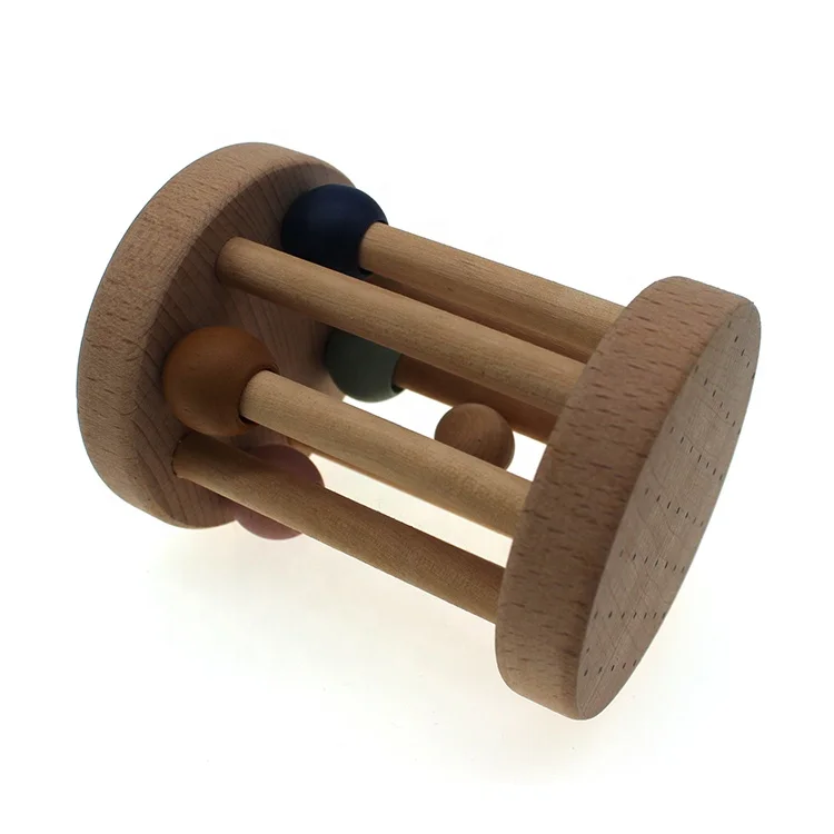 Распродажа деревянные детские погремушки Монтессори кольцо для младенцев