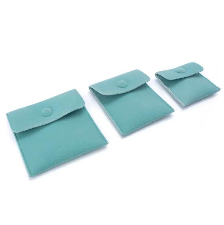 Velvet Snap Pouch for Small Jewelry  Earring Packing Pouch Necklace Jewelry Storage Bags with Custom Logo